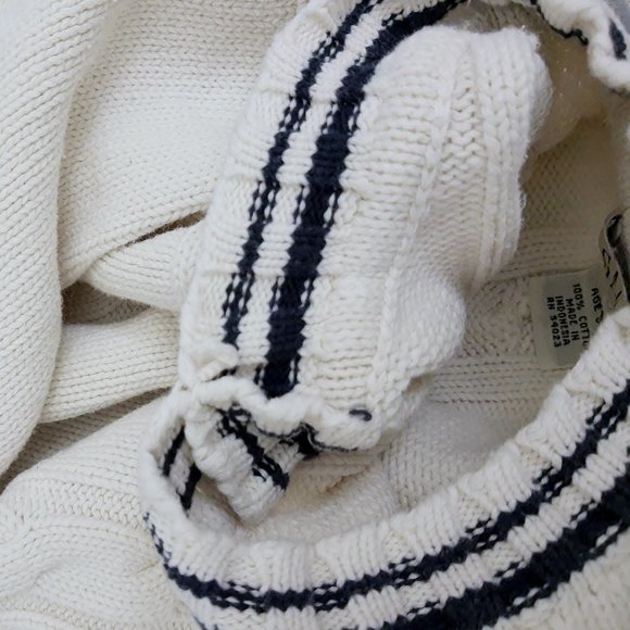 Gap Kids 100% Cotton Cable Knit Pullover Fisherman Sweater XS Youth Age 3-4 - Picture 6 of 7